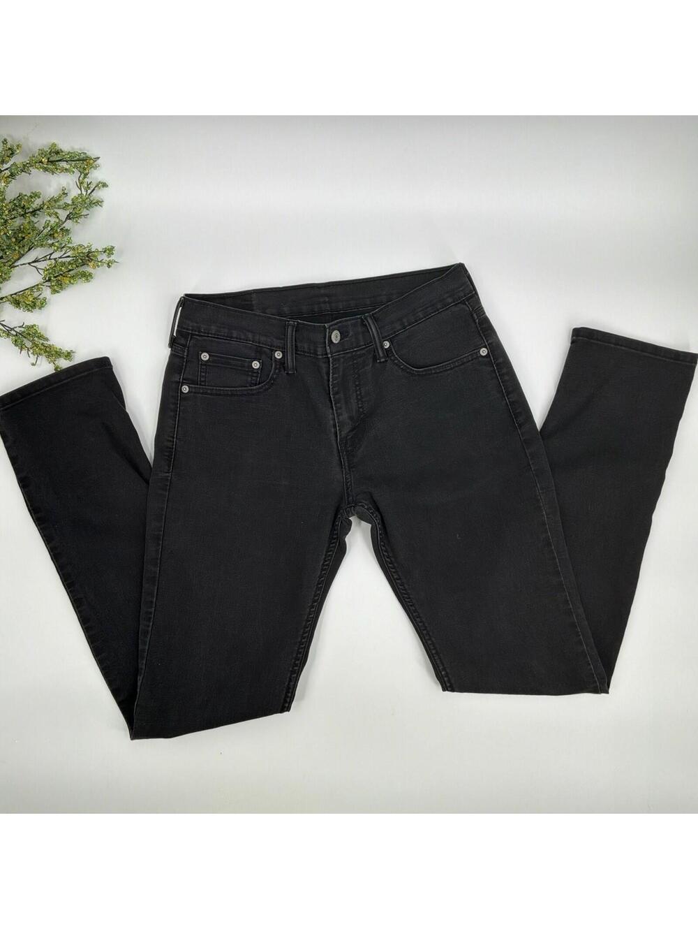 Levi Strauss 511 Black Skinny Jeans 30x32